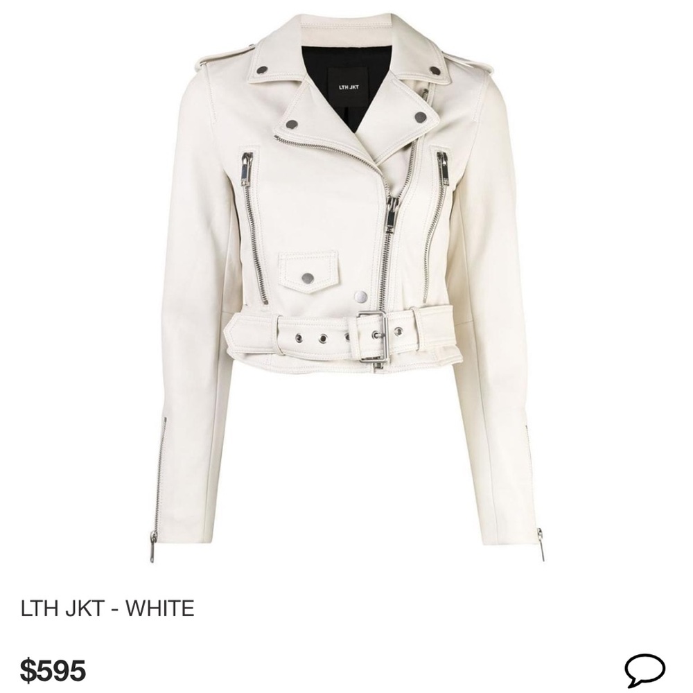 LTH white leather jacket